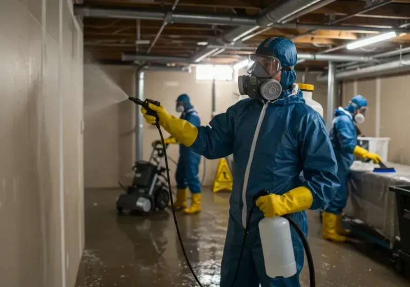 Basement Sanitization and Antimicrobial Treatment process in Burlington, KY