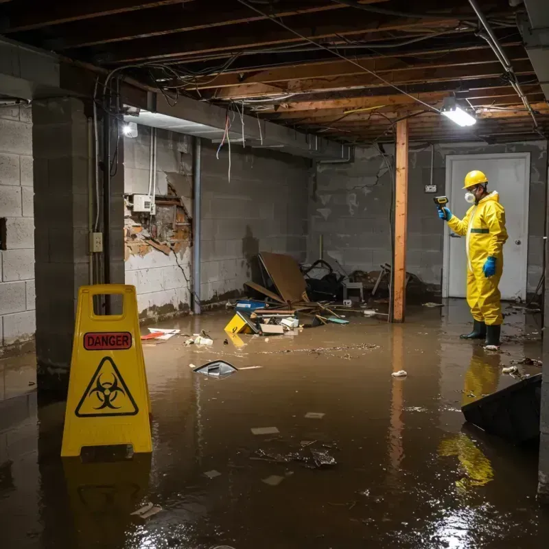 Flooded Basement Electrical Hazard in Burlington, KY Property